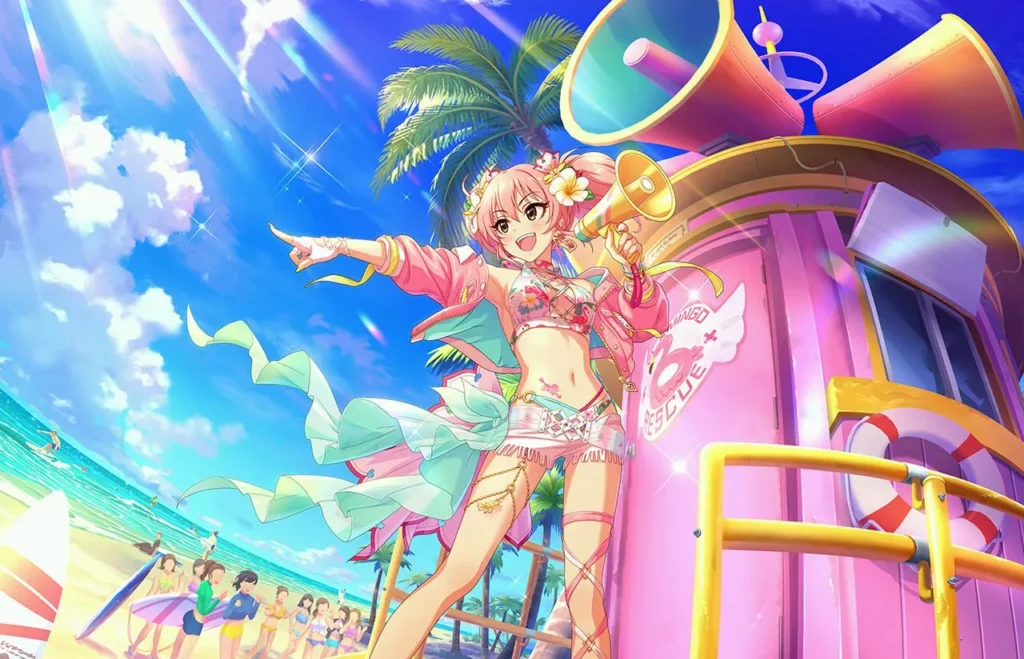 ［メモリアル★ビーチサイド］城ヶ崎美嘉　特訓後イラスト