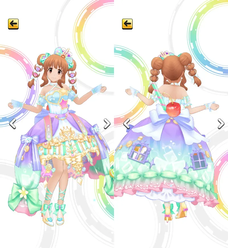 ［きらりんすたぁ☆ぷりんせす］諸星きらり　3Dモデル前後